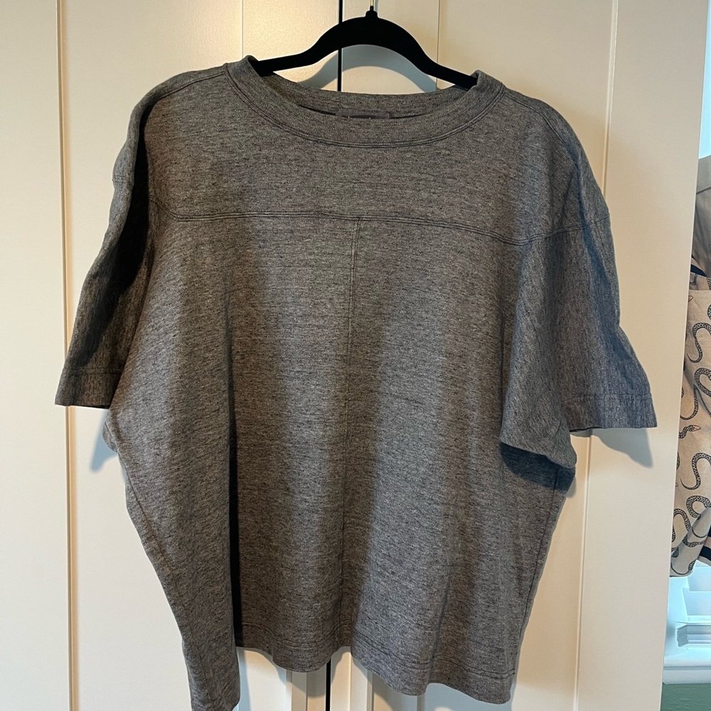 Issey Miyake Charcoal Gray Short Sleeve Top